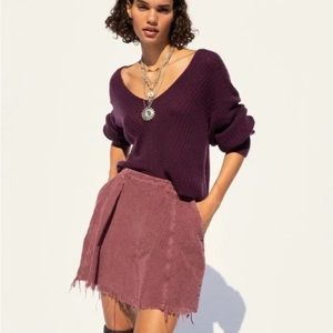 Free People Kendall Corduroy Mini Skirt